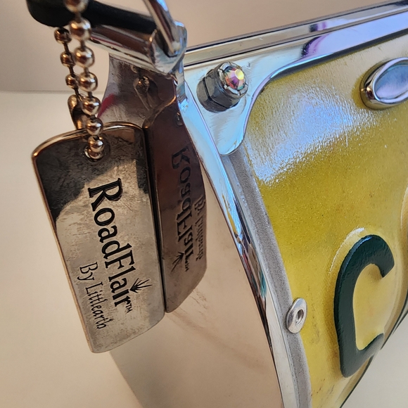 Rare Vintage Little Earth Mississippi License Plate Purse Swarovski Crystals - Picture 6 of 13